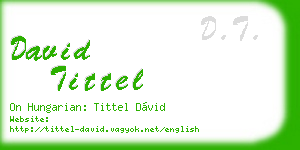 david tittel business card