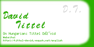 david tittel business card